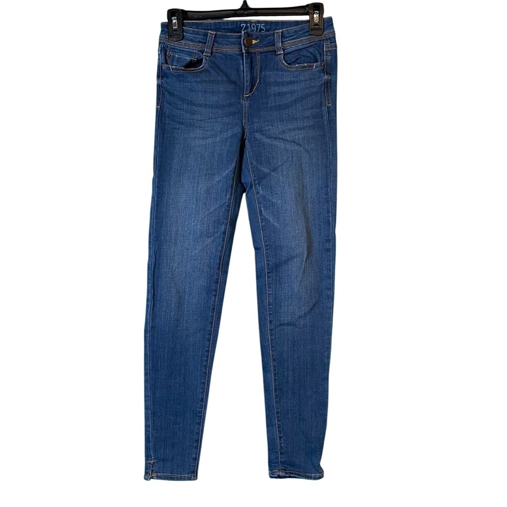 Zara Basic Jeans Denim Womens‎ Jeans Blue Skinny Fit Mid Rise Stretch Size 2